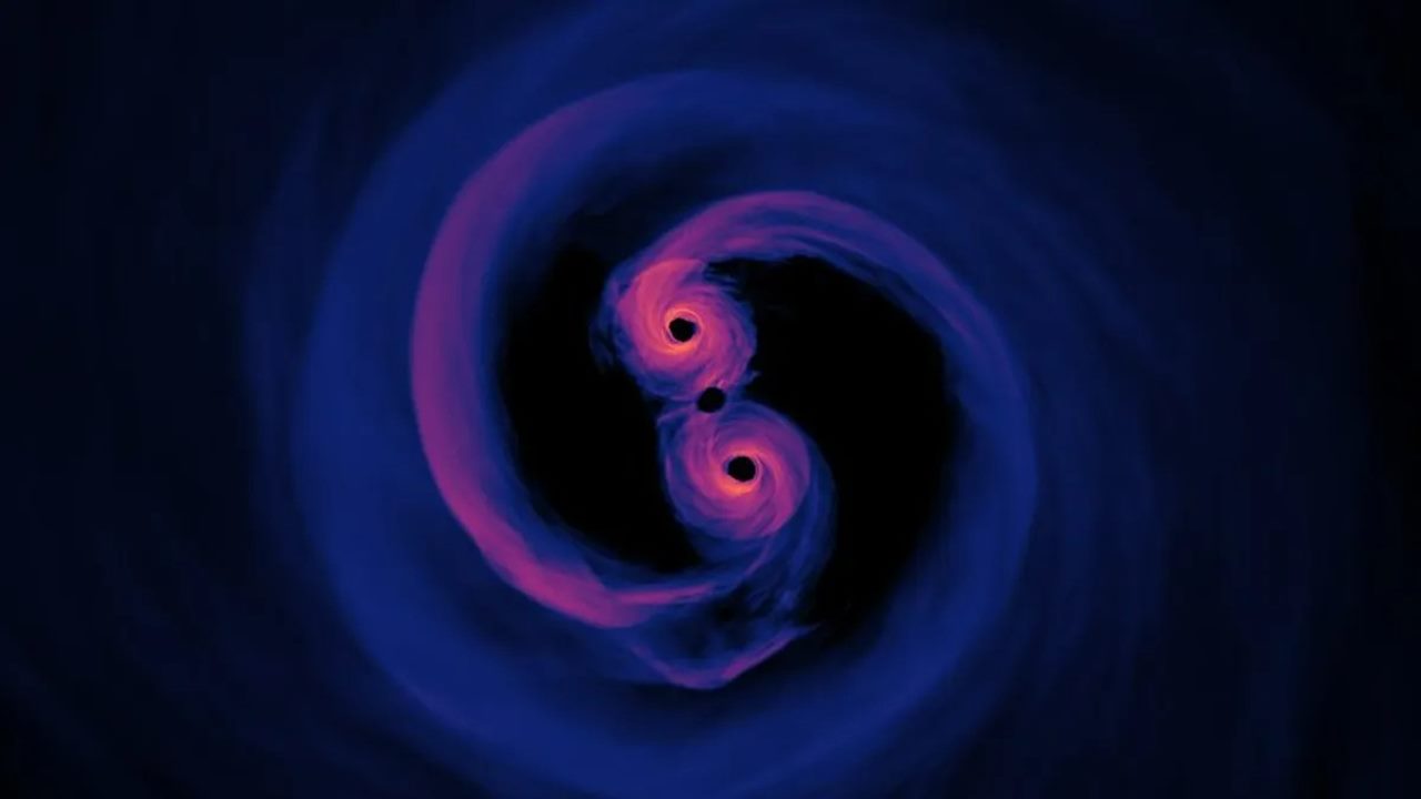 Trei supermase de găuri negre descoperite într-o galaxie îndepărtată